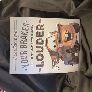 10x13 Disney Cars Tow mater sign